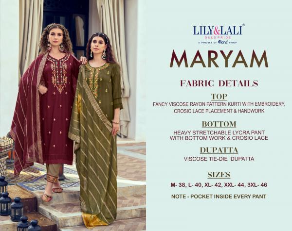 Lily And Lali Maryam Viscose Exclusive Wear Ready Made Collection